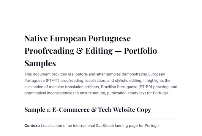 proofread your european portuguese text